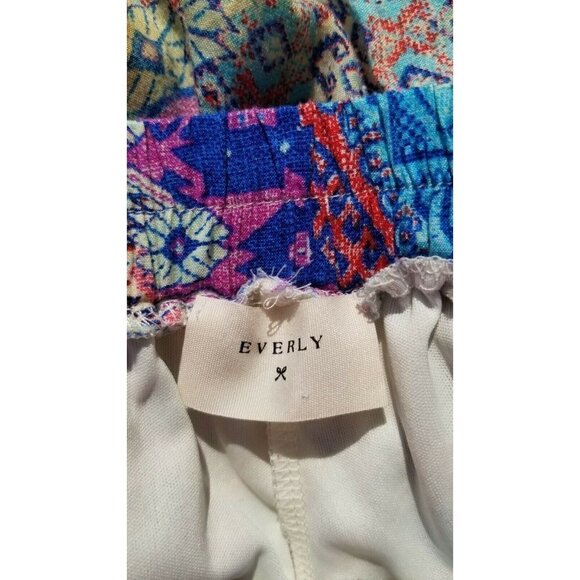 Everly Colorful Wide Leg Multicolor Geometric Print Loose Pants Size M - Picture 7 of 11